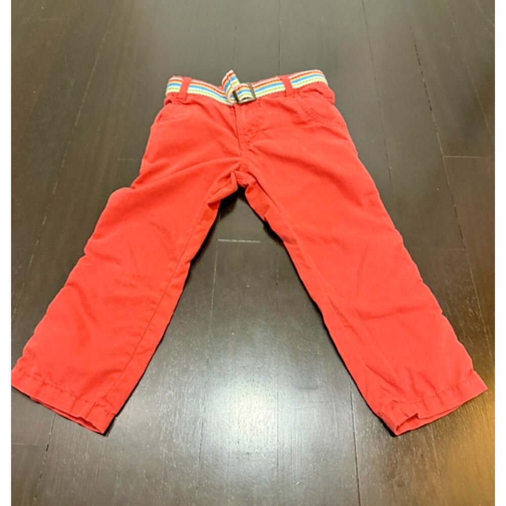 Genuine Kids OshKosh 3T Red Pants with Belt
